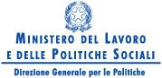 Logo Ministero del Lavoro e delle Politiche Sociali - Direzione Generale per le Politiche